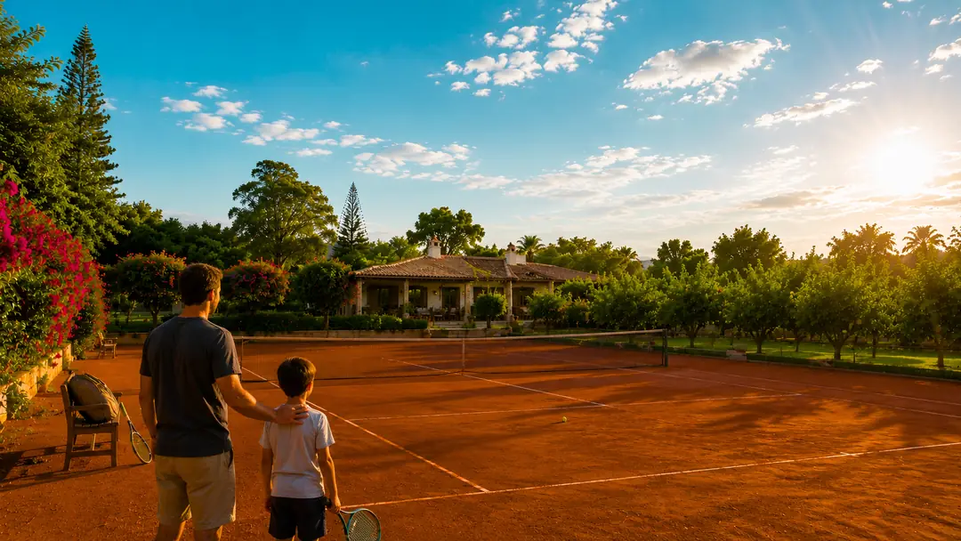 Cancha de tenis proyectada