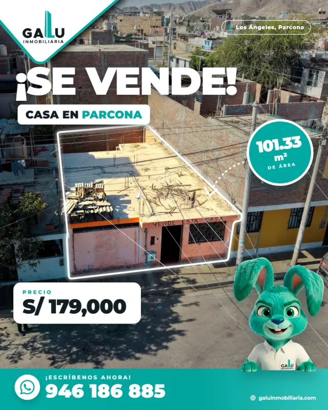 Casa en remate de 101.33 m² en Los Ángeles, Parcona