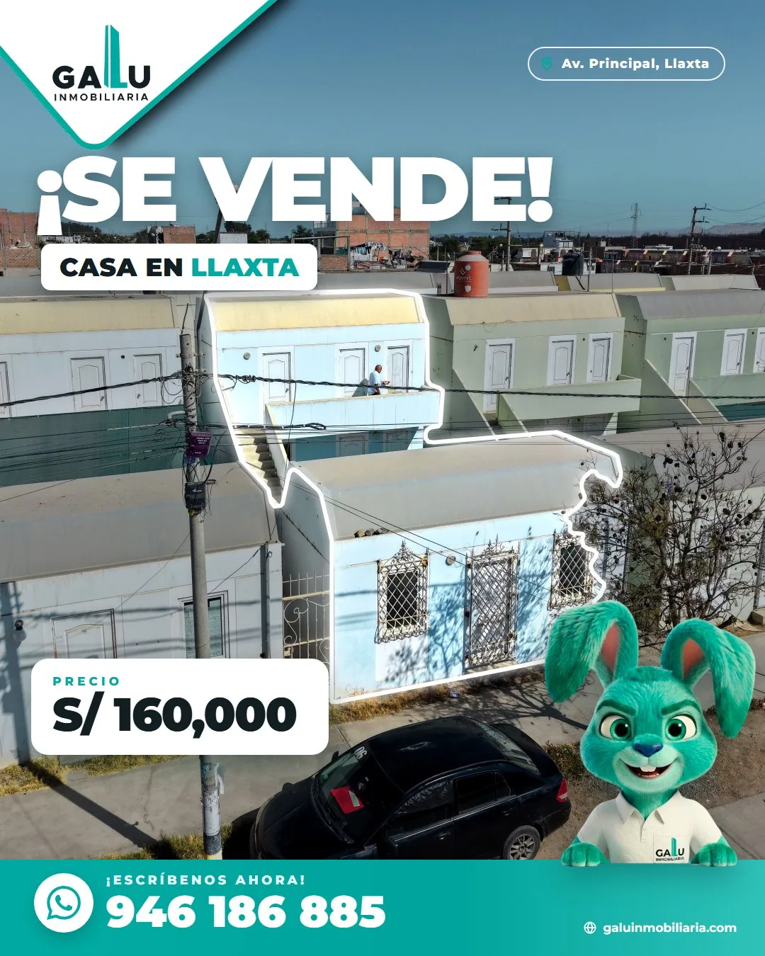 Casa de 2 pisos de 134.85 m² en Av. Principal, Llaxta