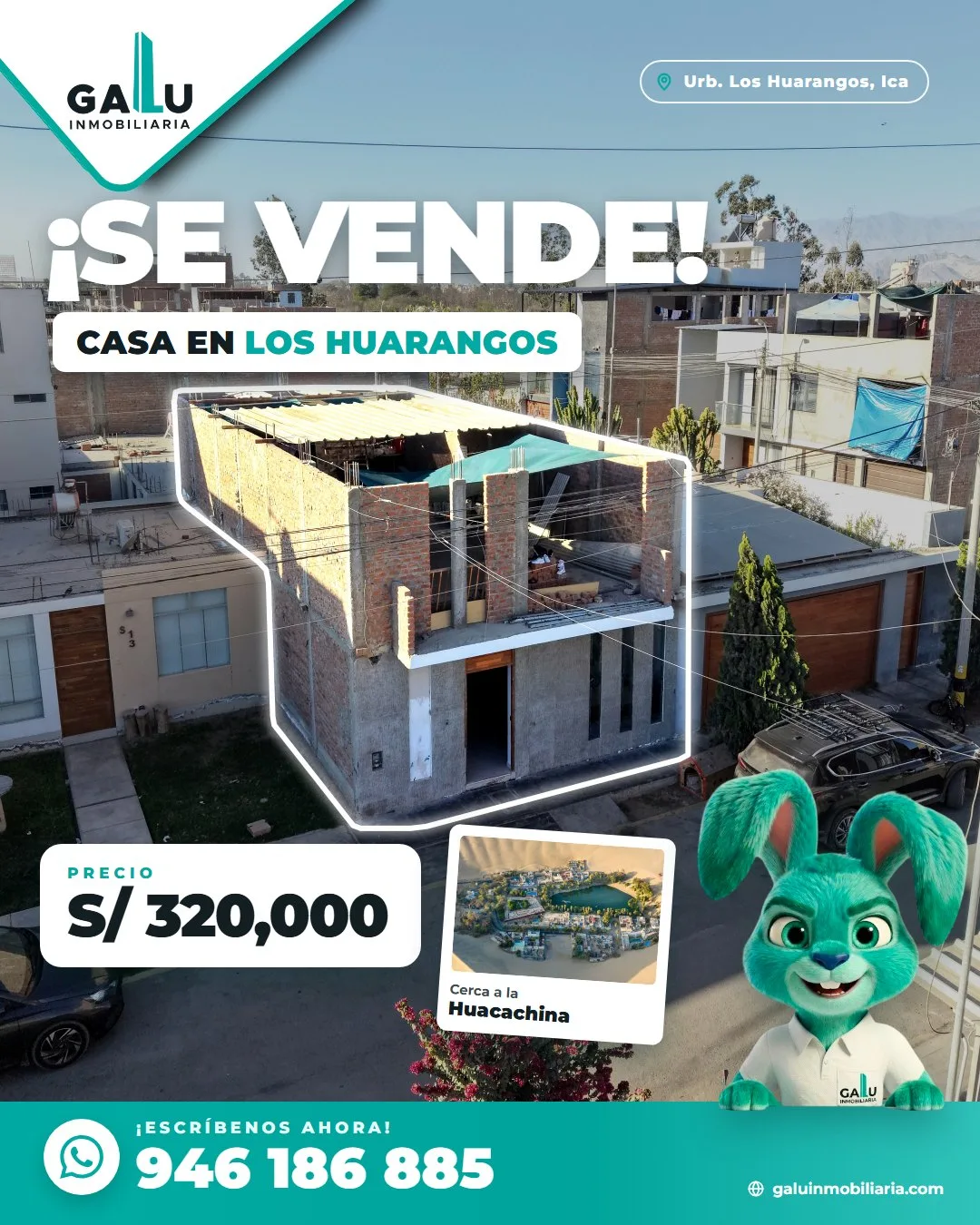Casa de 97.50 m² en Urb. Los Huarangos III Etapa, Ica