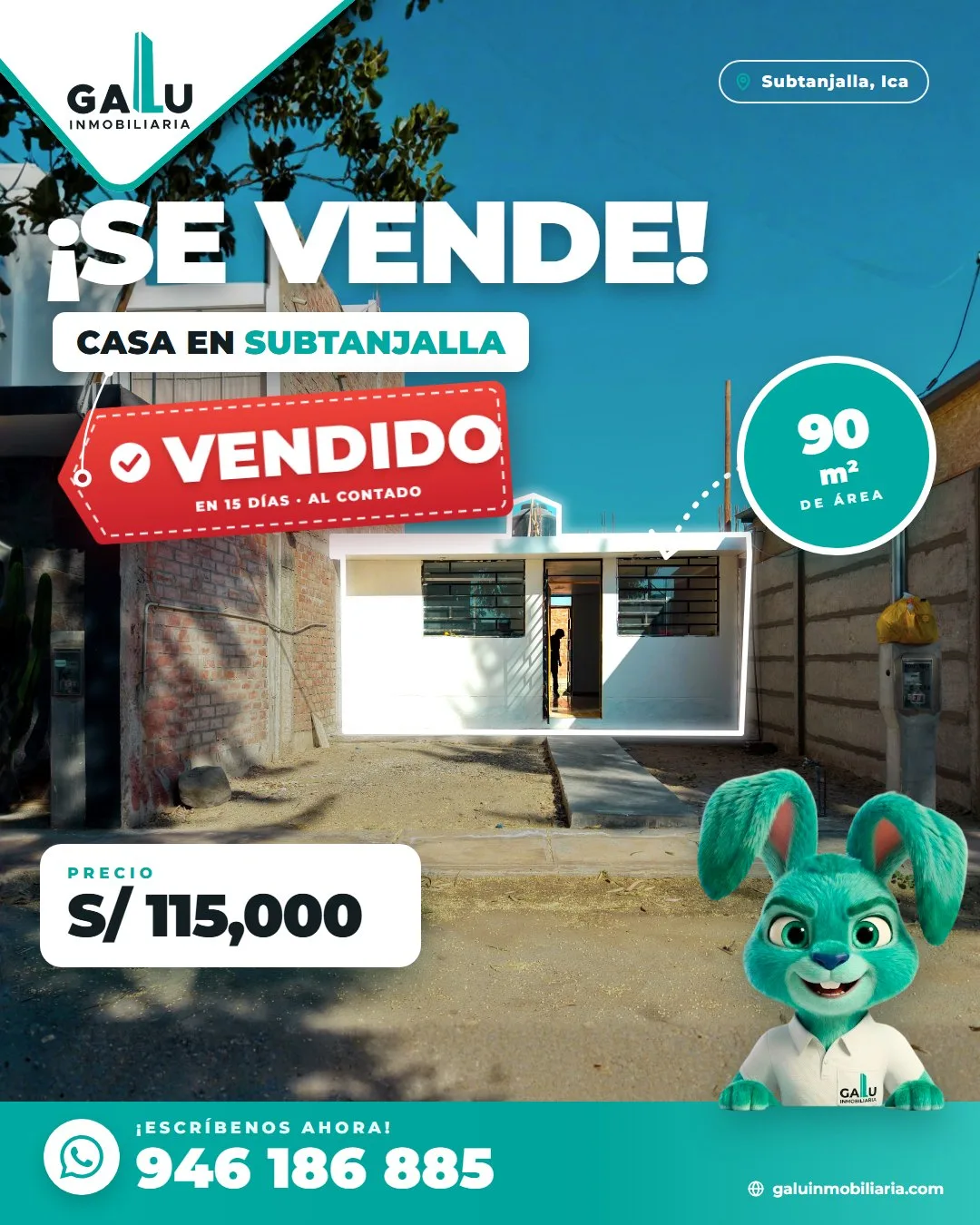 Casa de 90 m² en Urb. Las Acacias, Subtanjalla