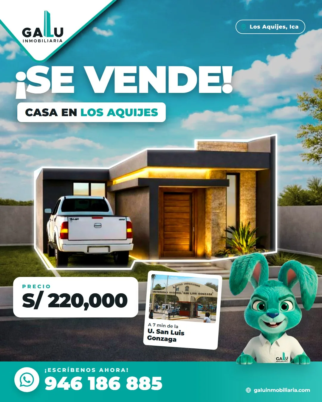 Casa de estreno de 90 m² en Los Aquijes, Ica