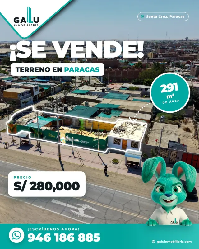 Terreno de 291 m² con vivienda en Santa Cruz, Paracas